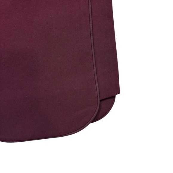 Ladies Club Monaco‎ Brand Burgundy Rounded Hem Trouser Pants Size 2 Cropped - Picture 3 of 14
